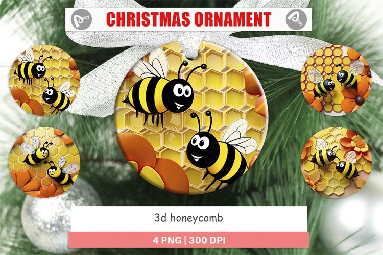 Christmas Ornaments 3D Honeycomb