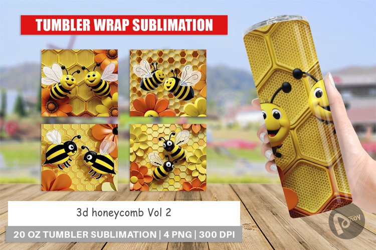 Tumbler Wrap 3D Honeycomb