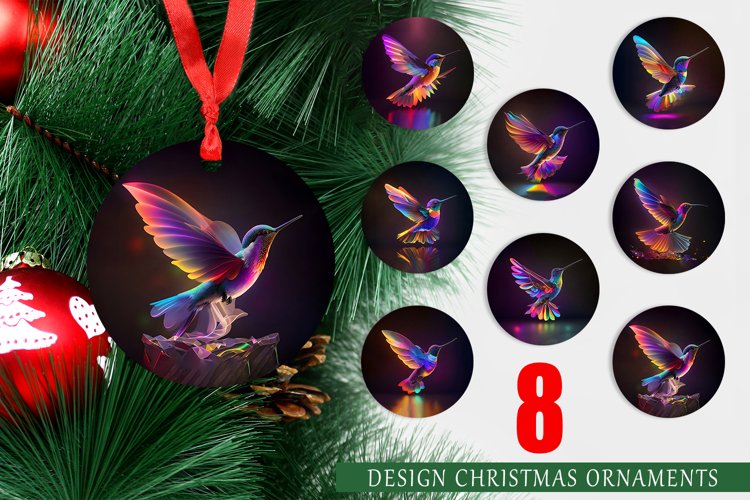 3D Hummingbird Christmas Ornaments