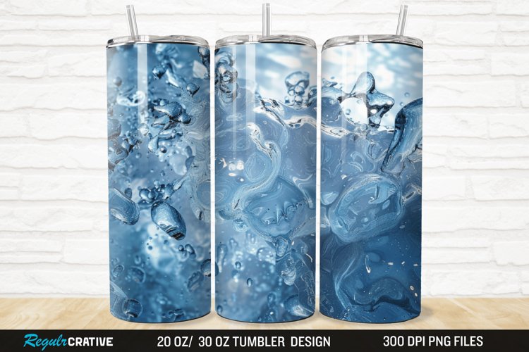 3D Ice Water 20/30oz Skinny Tumbler example image 1