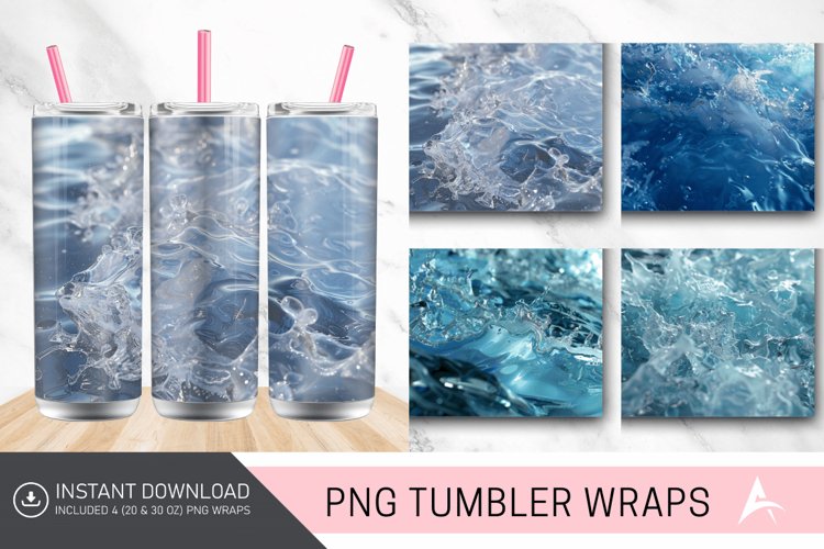 3D Ice Water Tumbler Wrap example image 1