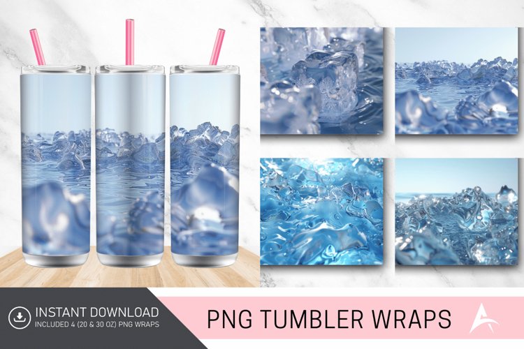 3D Ice Water Tumbler Wrap