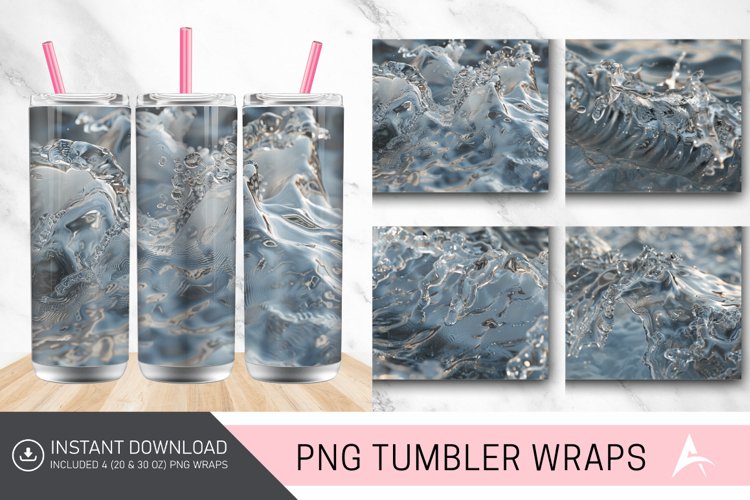 3D Ice Water Tumbler wrap example image 1