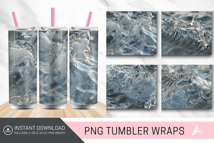 3D Ice Water Tumbler wrap