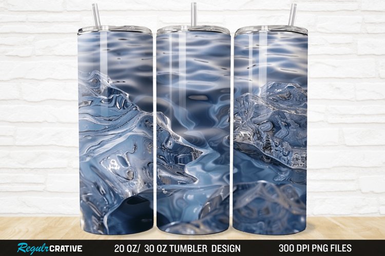 3D Ice Water 20/30oz Skinny Tumbler example image 1