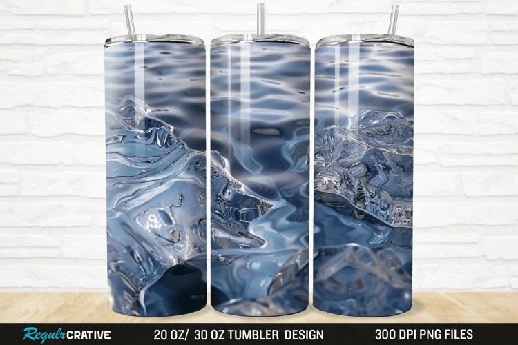 3D Ice Water 20/30oz Skinny Tumbler