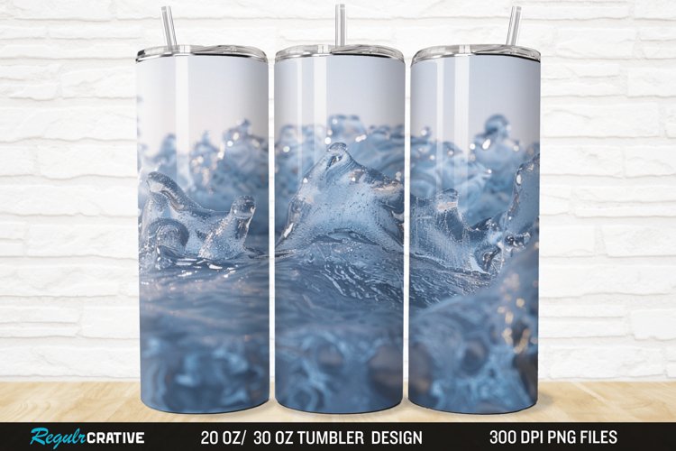 3D Ice Water 20/30oz Skinny Tumbler example image 1