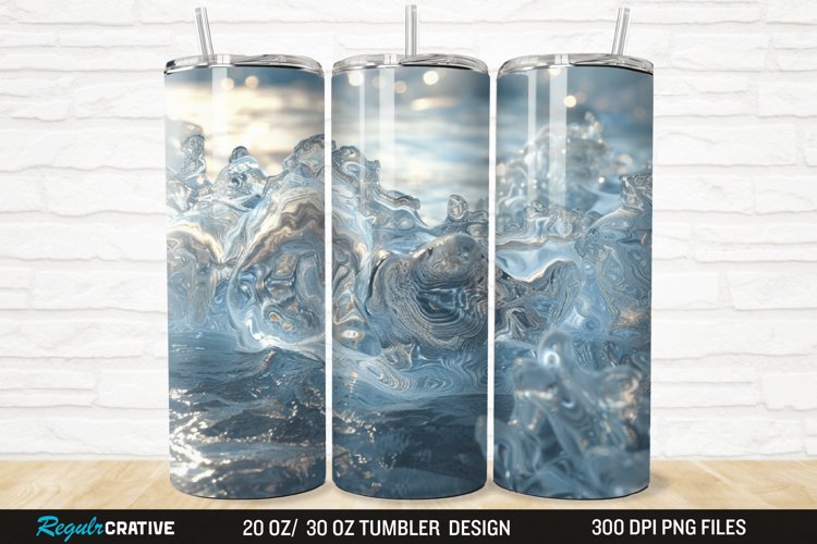 3D Ice Water 20/30oz Skinny Tumbler example image 1