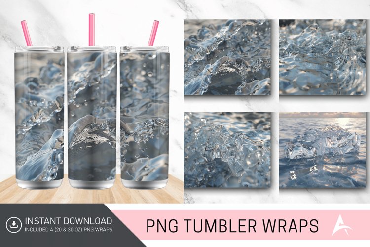 3D Ice Water Tumbler wrap example image 1