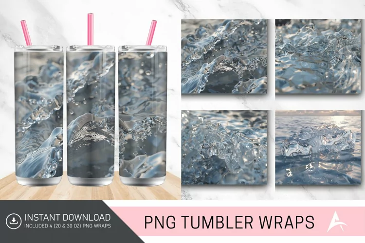 3D Ice Water Tumbler wrap