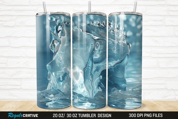 3D Ice Water 20/30oz Skinny Tumbler example image 1
