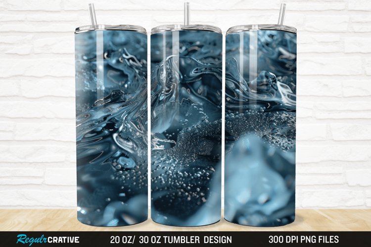 3D Ice Water 20/30oz Skinny Tumbler example image 1