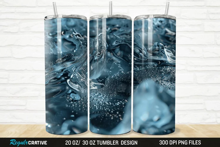 3D Ice Water 20/30oz Skinny Tumbler