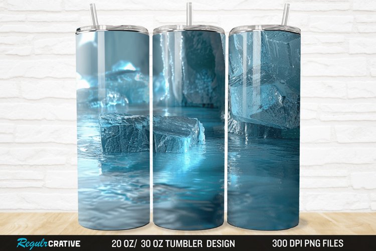 3D Ice Water 20/30oz Skinny Tumbler example image 1