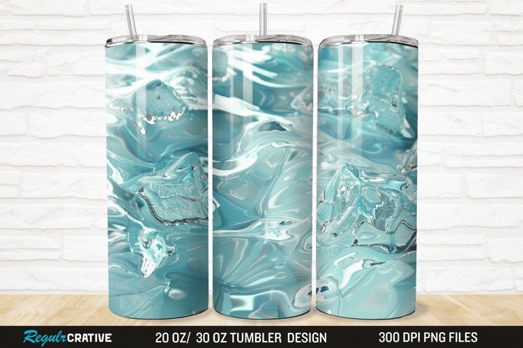 3D Ice Water 20/30oz Skinny Tumbler example image 1
