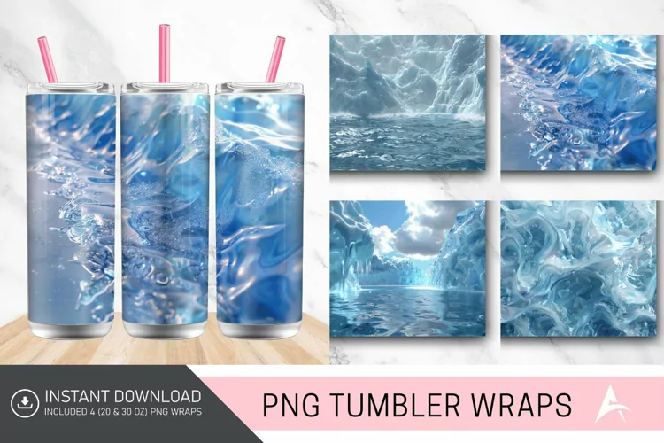 3D Ice Water Tumbler Wrap