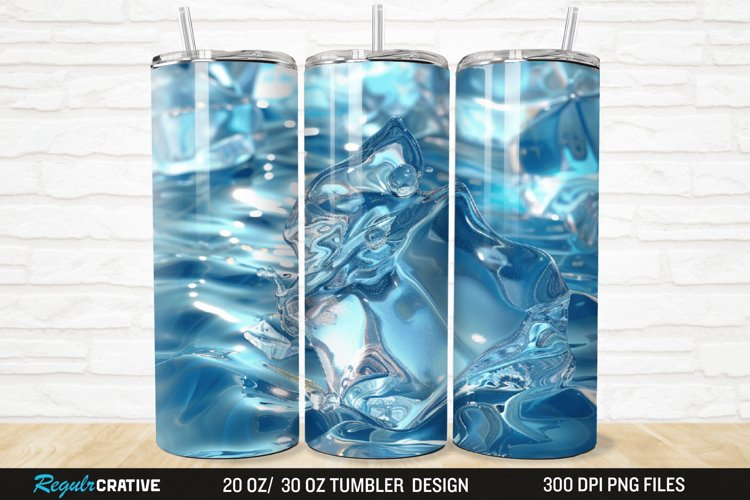 3D Ice Water 20/30oz Skinny Tumbler example image 1