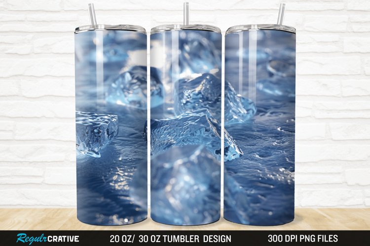 3D Ice Water 20/30oz Skinny Tumbler example image 1