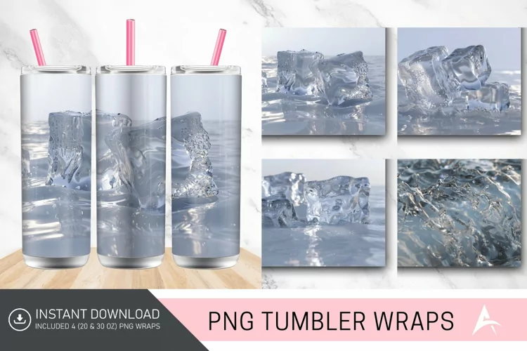 3D Ice Water Tumbler wrap