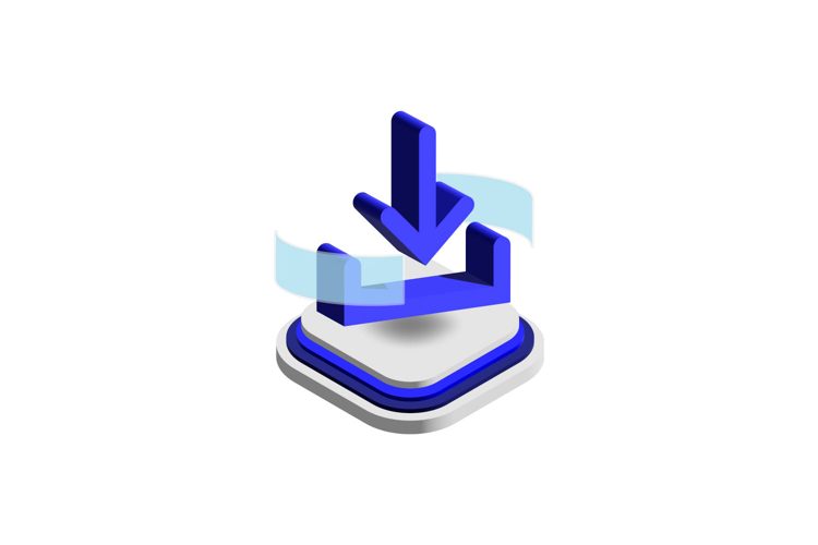 3d icon download graph element design vector example image 1
