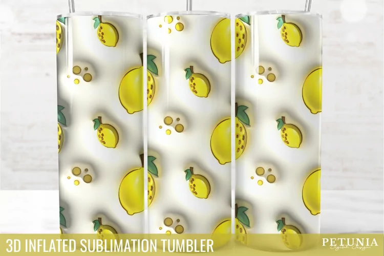 3D Inflated Tumbler wrap | 3D Sublimation Tumbler Wrap
