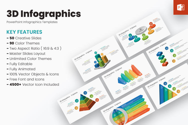 3D Infographics PowerPoint Templates