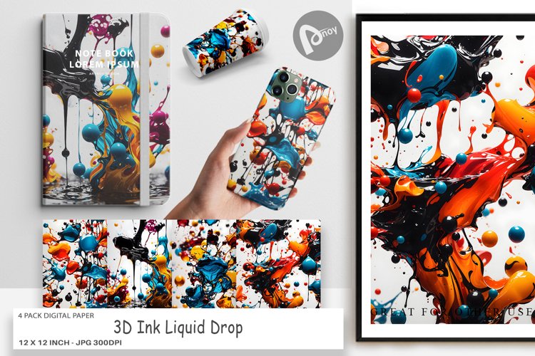 Digital Paper 3D Ink Liquid example image 1