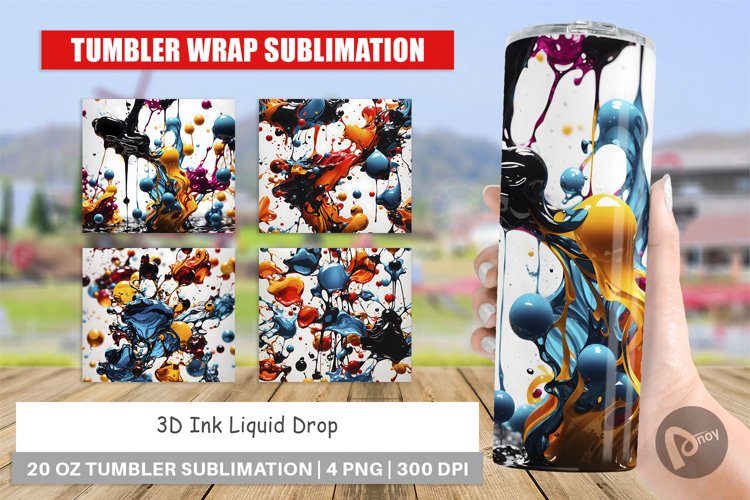 Tumbler Sublimation Wrap 3D Ink Liquid