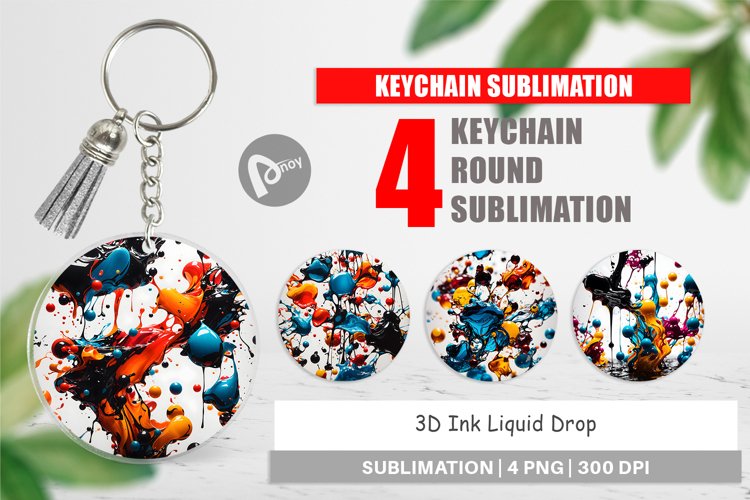 Keychain 3D Ink Liquid example image 1