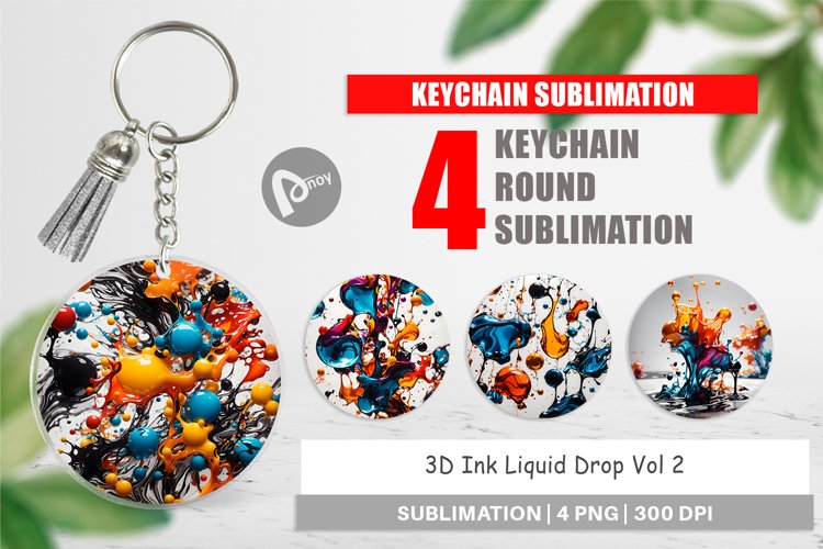 Keychain 3D Ink Liquid