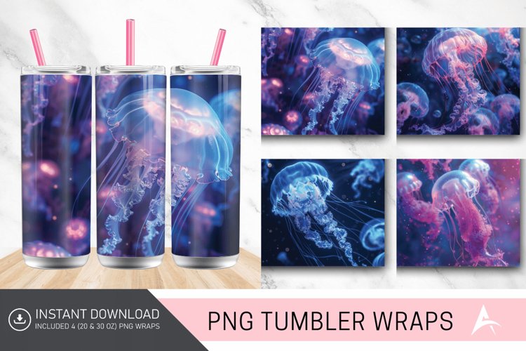 3D Jellyfish Tumbler Wrap