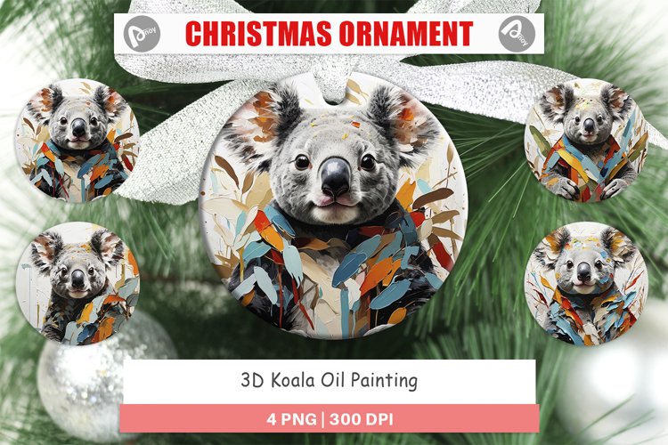 Christmas Ornaments 3D Koala Painting