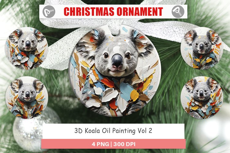 Christmas Ornaments 3D Koala Painting