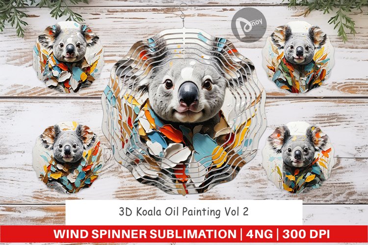 Wind Spinner 3D Koala Painting