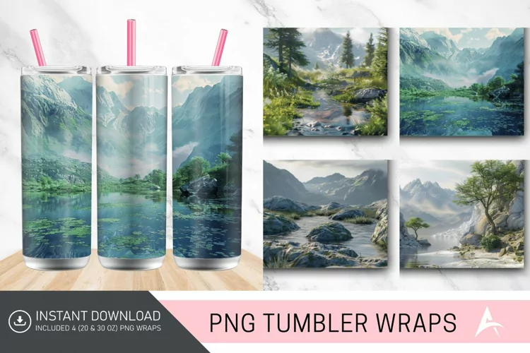 3D Landscape Tumbler Wrap
