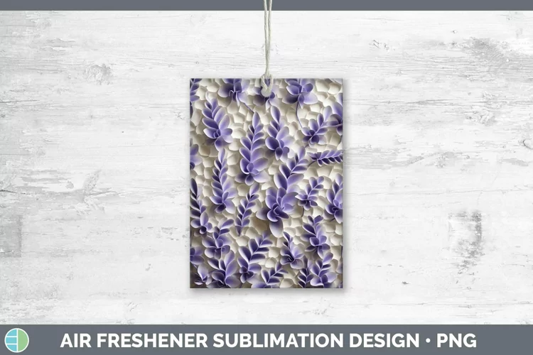 3D Lavender Air Freshener | Sublimation Car Freshener Design