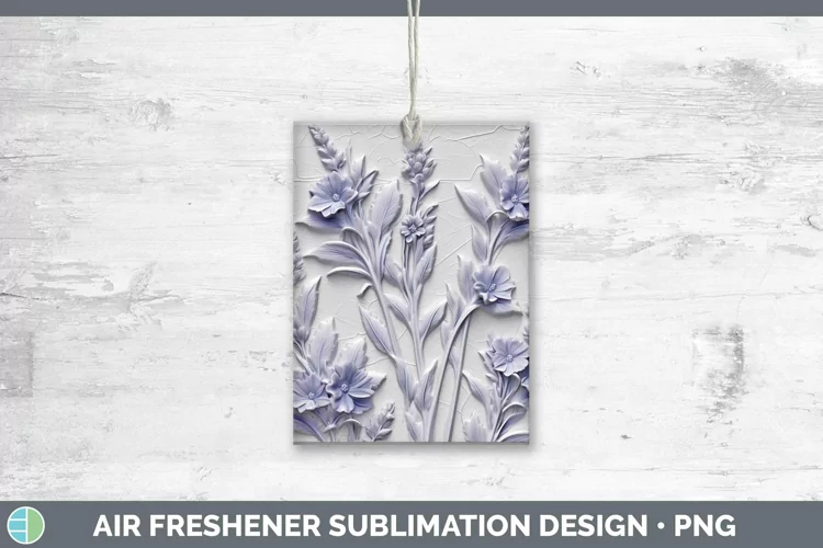 3D Lavender Air Freshener | Sublimation Car Freshener Design