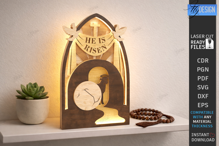 3D Layered Easter Decor Laser Cut | Multilayered Night Light