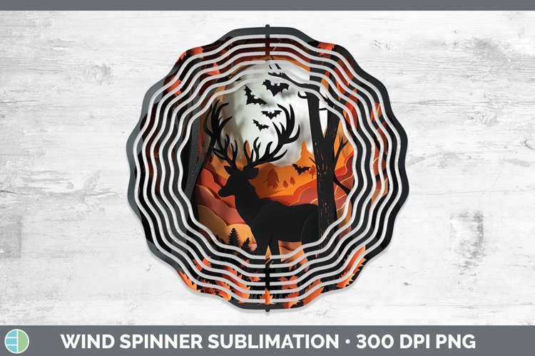 Gorgeous3D Layered Halloween Wind Spinner design.