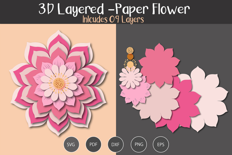 3D Layered Paper Flower