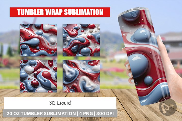 Tumbler Wrap 3D Liquid