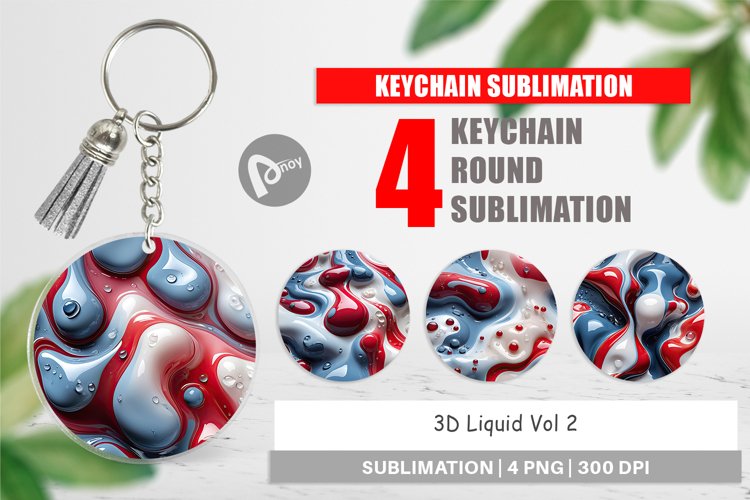 Keychain 3D Liquid
