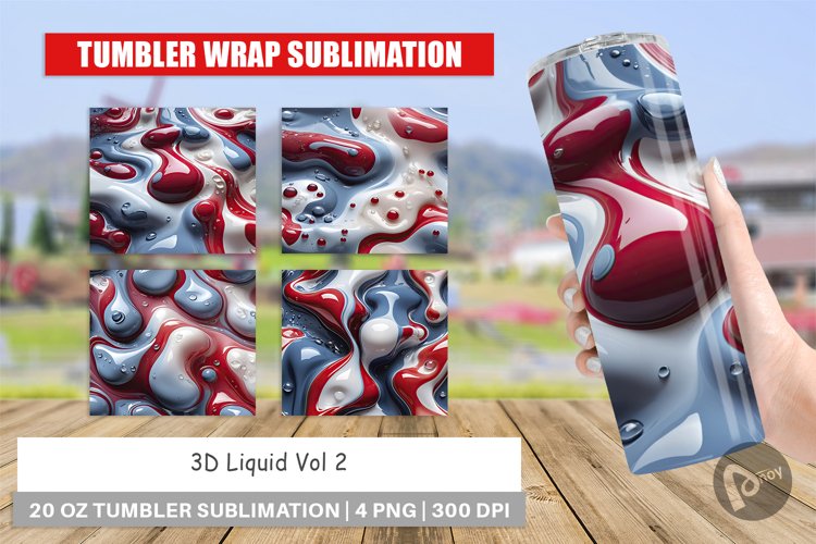 Tumbler Wrap 3D Liquid