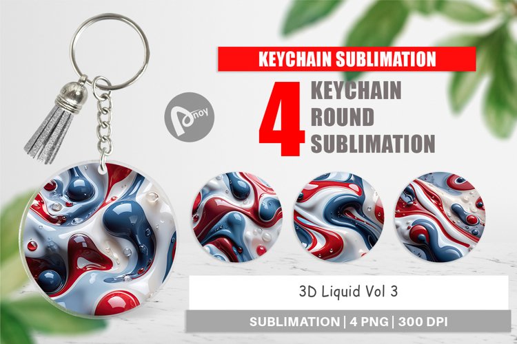 Keychain 3D Liquid example image 1
