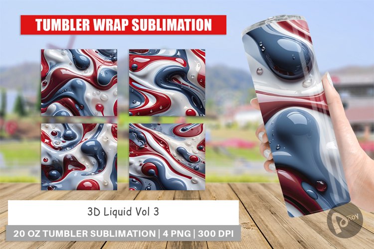 Tumbler Wrap 3D Liquid