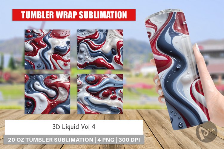 Tumbler Wrap 3D Liquid
