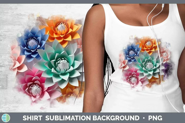 3D Lotus Shirt | Sublimation Sublimation Background Designs