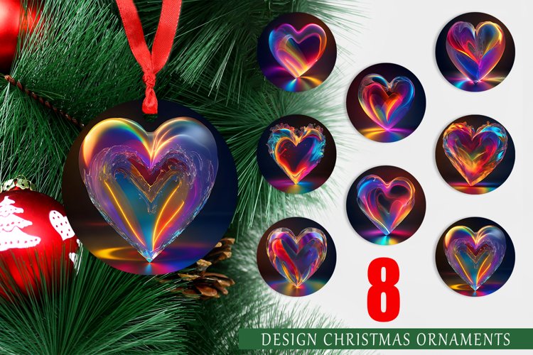 3D Love Christmas Ornaments