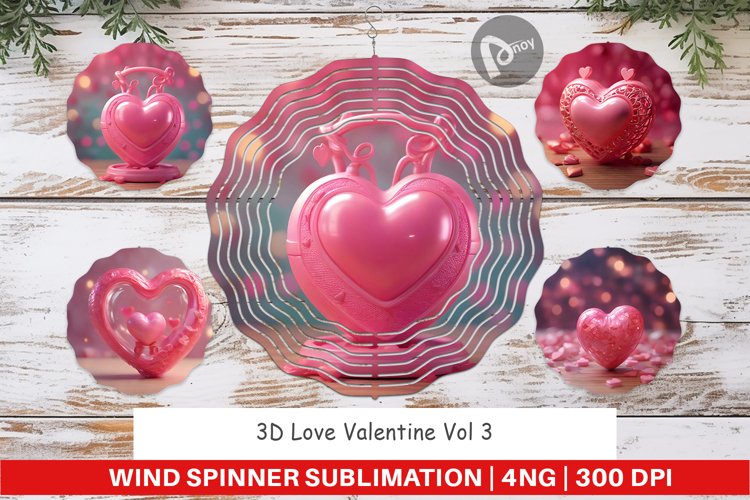 Wind Spinner 3D Love Valentine