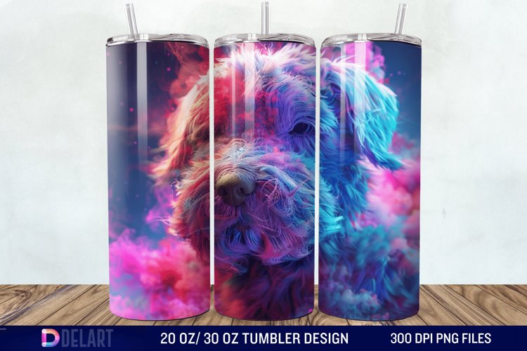 3D Magic Dog Tumbler Wrap example image 1